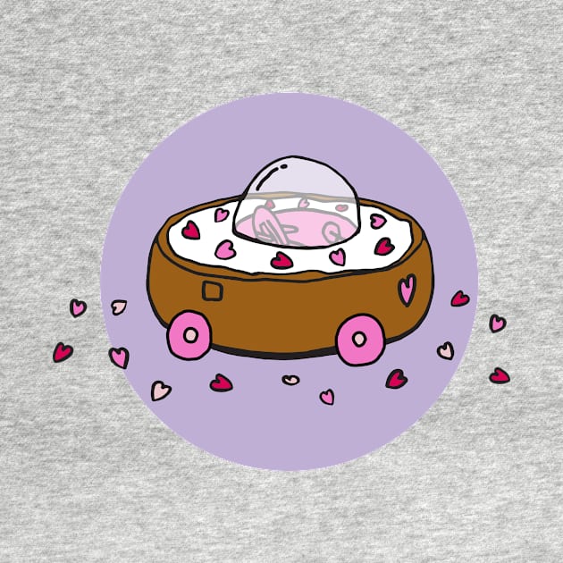 Valentine's Day Donut Car with Heart Sprinkles (Purple) by donutcarco